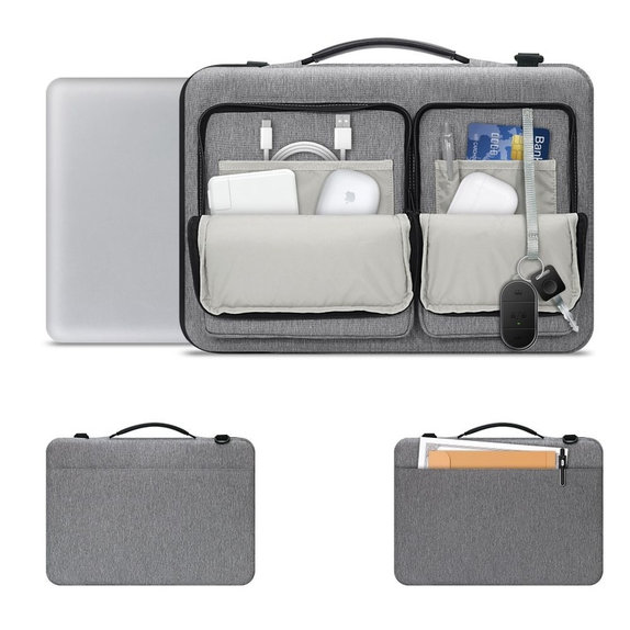 Калъф за лаптоп Defender Bag 13-14, Crayon Grey, Tech-Protect