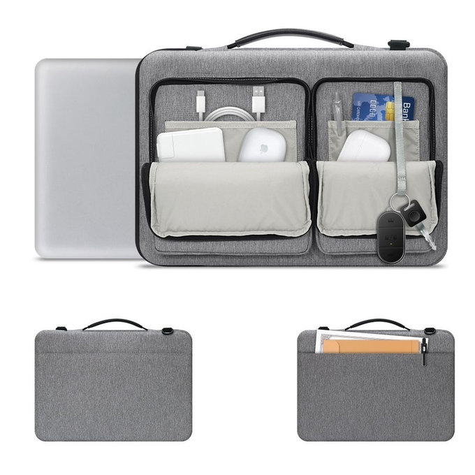 Калъф за лаптоп Defender Bag 13-14, Crayon Grey, Tech-Protect