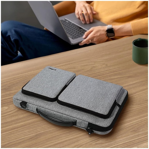 Калъф за лаптоп Defender Bag 13-14, Crayon Grey, Tech-Protect