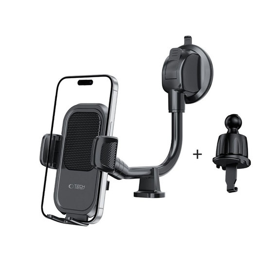 Стойка за автомобил V8 Universal Long Arm Dashboard & Windshield, черна, Tech-Protect