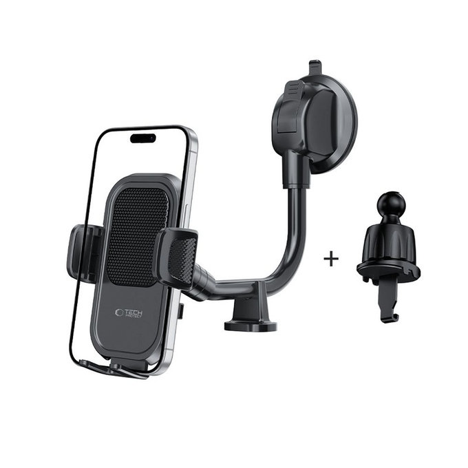 Стойка за автомобил V8 Universal Long Arm Dashboard & Windshield, черна, Tech-Protect