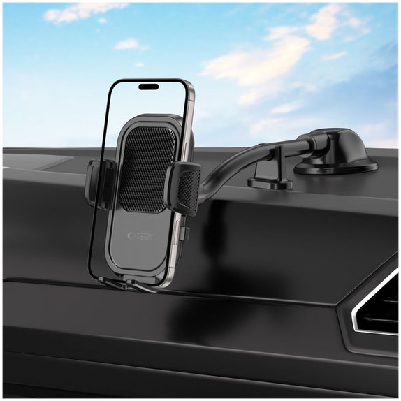 Стойка за автомобил V8 Universal Long Arm Dashboard & Windshield, черна, Tech-Protect