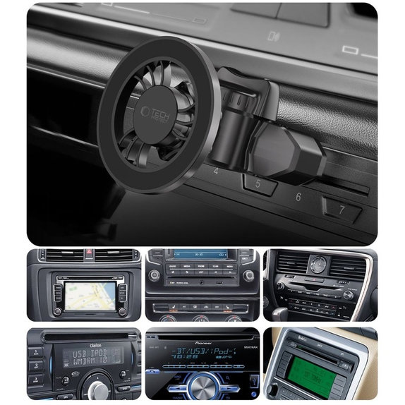 Стойка за автомобил N56 Magnetic MagSafe Cd & Vent, черна, Tech-Protect