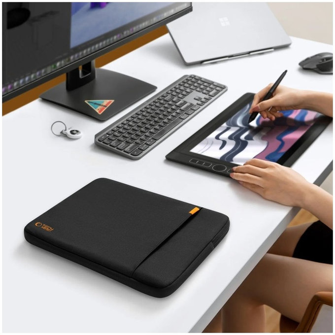 Калъф за лаптоп Defender 13-14, черна, Tech-Protect