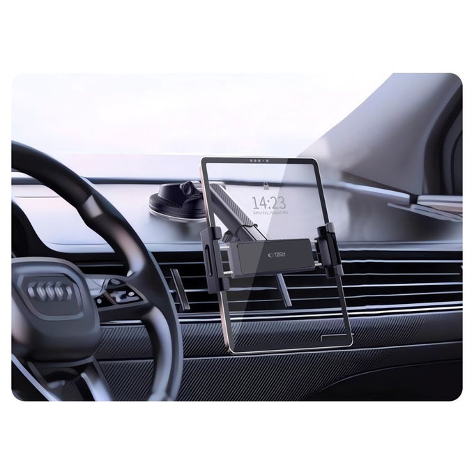 Стойка за автомобил V4 Universal Windshield & Dashboard for Tablet, черна, Tech-Protect