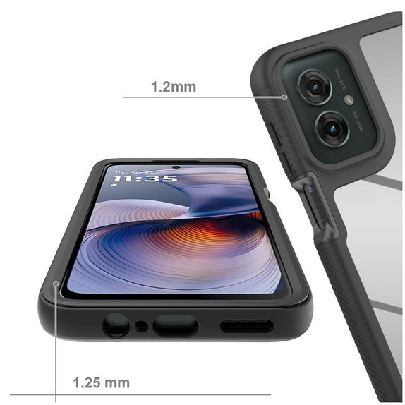 Калъф Defense за Motorola Moto G15 / G15 Power / G17 / G17 Power / G05 / E15, черна, Tech-Protect