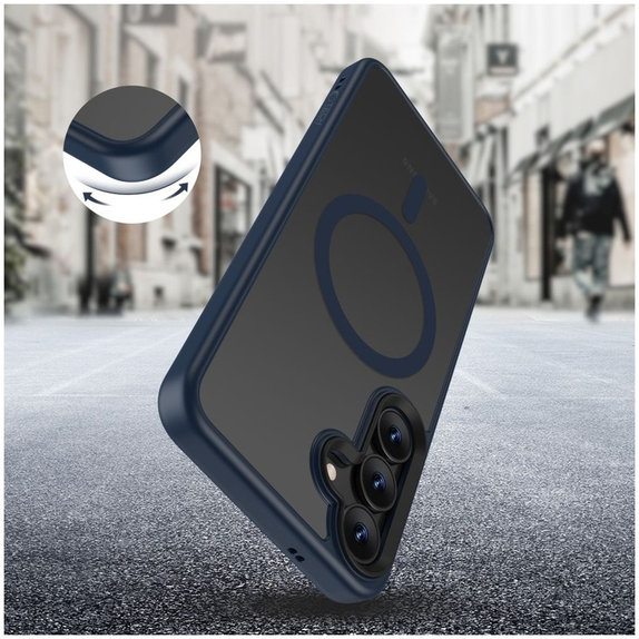 Калъф MagMat MagSafe за Samsung S25, Matte Navy, Tech-Protect