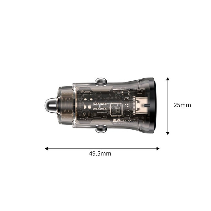 Автомобилно зарядно CC01 2-PORT PD 45W / QC3.0, черна, Tech-Protect