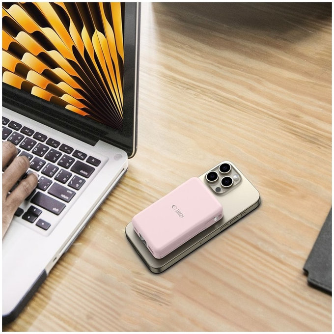 Външна батерия PB31 Lifemag MagSafe 10000mAh, розова, Tech-Protect