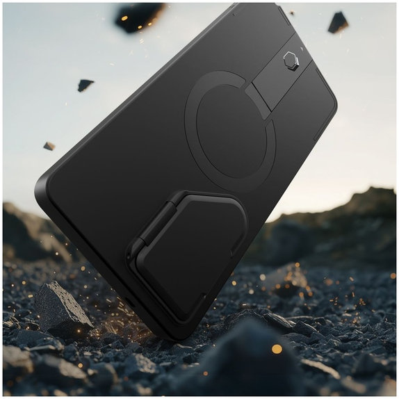 Калъф Kevlar Aura MagSafe за Samsung S25 Ultra, черна/оранжева, Tech-Protect
