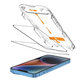 Закалено стъкло Quick Set+ 2-PACK за iPhone 13 / 13 Pro / 14 / 16E / 17E, черна, Tech-Protect