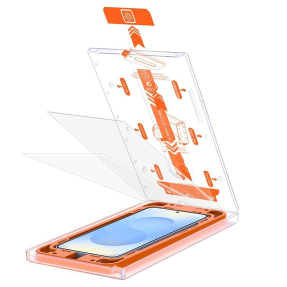 Закалено стъкло Quick Set+ 2-PACK за Samsung S24 / S25, прозрачна, Tech-Protect