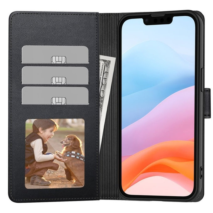 Калъф Wallet за Motorola Edge 60 / 60 Fusion, черна, Tech-Protect