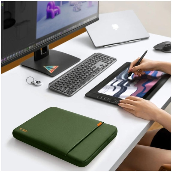 Калъф за лаптоп Defender 15-16, Army Green, Tech-Protect