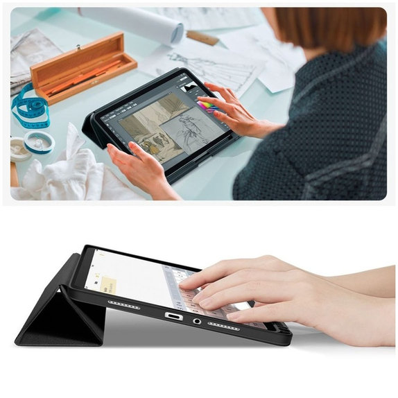Калъф Sc Pen за Xiaomi Redmi Pad 2 11.0, черна, Tech-Protect