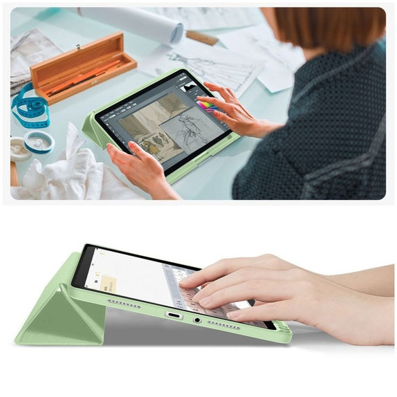 Калъф Sc Pen за Xiaomi Redmi Pad 2 11.0 Matcha Green, Tech-Protect