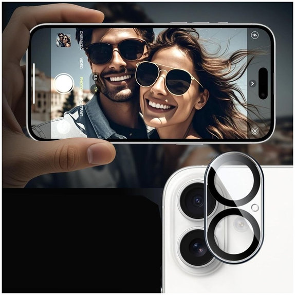 Протектор за камера Cam Fit+ за iPhone 17, прозрачна, Tech-Protect