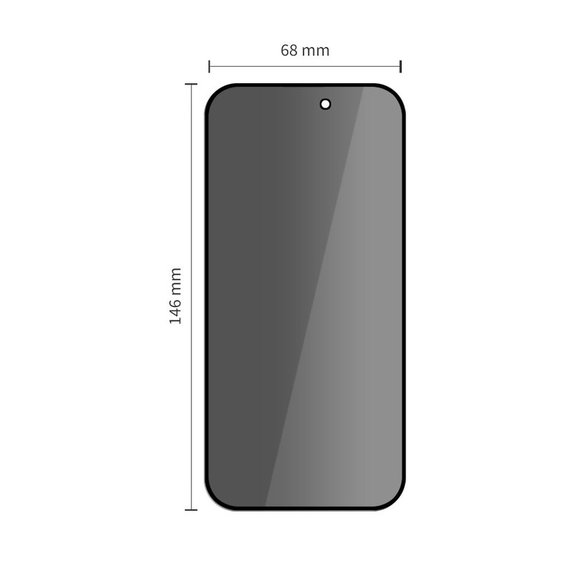Privacy закалено стъкло Glass Spy+ 2-PACK за iPhone 16 Pro / 17 / 17 Pro, privacy, Tech-Protect