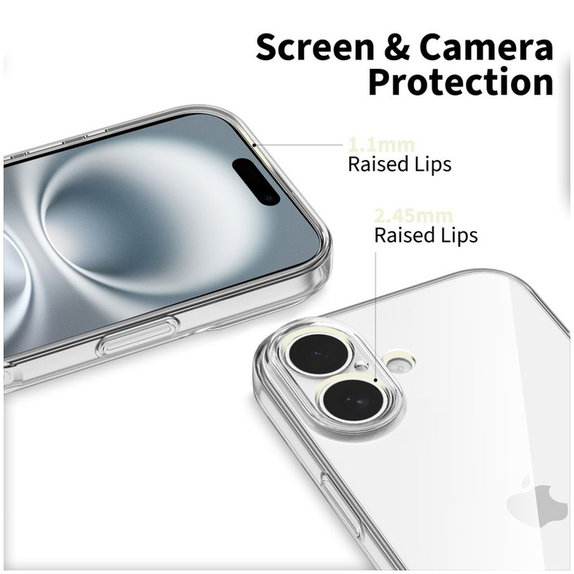 Защитен калъф FlexAir за iPhone 17, číre, Tech-Protect