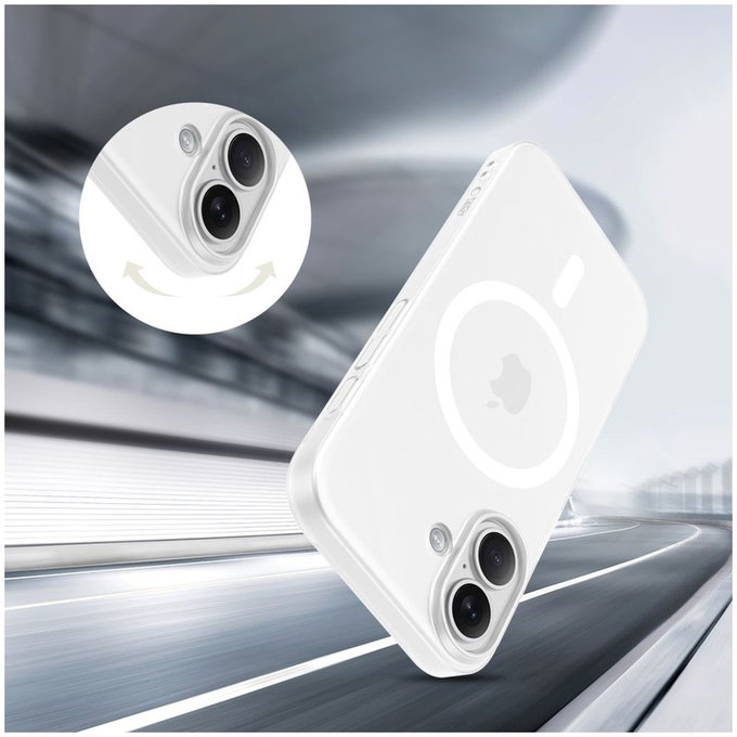 Калъф MagSlim MagSafe за iPhone 17, Matte/White, Tech-Protect