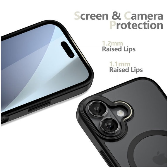 Калъф MagMat MagSafe за iPhone 17, Matte Black, Tech-Protect