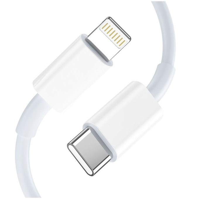 Мрежово зарядно NCA30 2-PORT PD 30W / QC3.0 + Lightning Cable, бяла, Tech-Protect