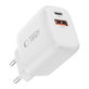 Мрежово зарядно NCA20 2-PORT PD 20W / QC3.0 + Lightning Cable, бяла, Tech-Protect