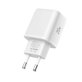 Мрежово зарядно NCA20 2-PORT PD 20W / QC3.0 + USB-C Cable, бяла, Tech-Protect