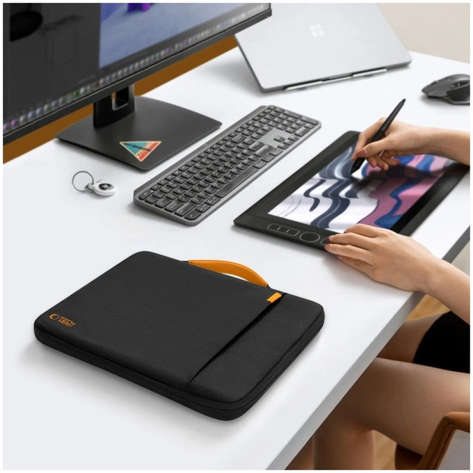 Калъф за лаптоп Defender Rs 15-16, черна, Tech-Protect