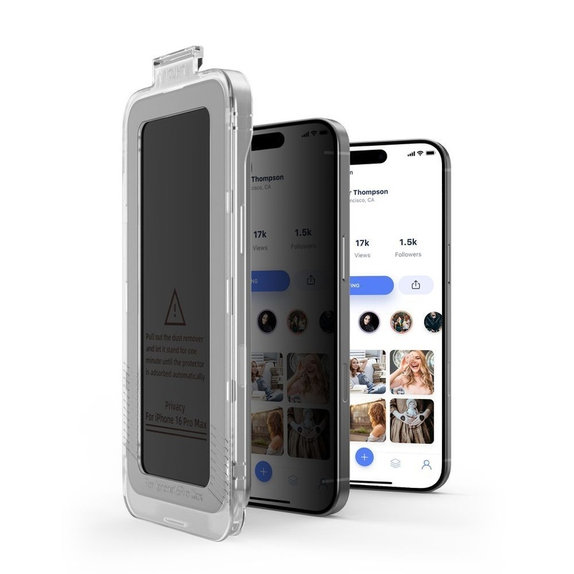Privacy закалено стъкло Quick Set Spy+ 2-PACK за iPhone 13 / 13 Pro / 14 / 16E / 17E, privacy, Tech-Protect