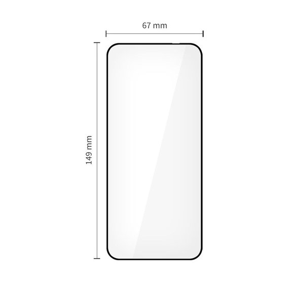 Закалено стъкло Glass Fit+ 2-PACK за Motorola Edge 50 Neo / 60 Neo, черна, Tech-Protect
