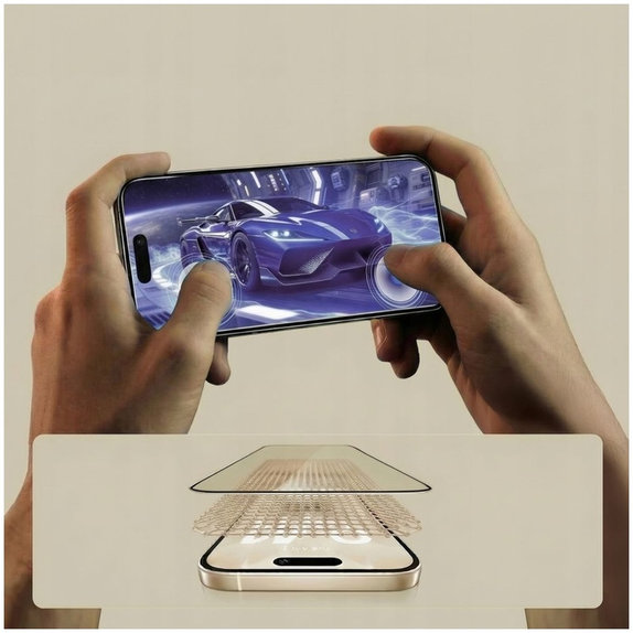 Закалено стъкло Glass Fit+ 2-PACK за Motorola Edge 50 Neo / 60 Neo, черна, Tech-Protect