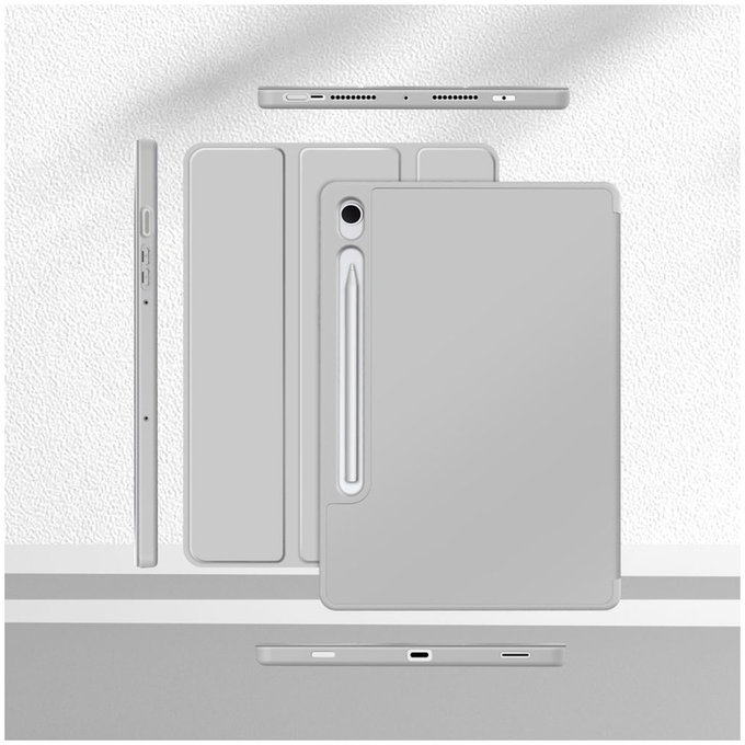 Калъф Sc Pen за Samsung Tab S9 11.0 / S9 FE / S10 FE / S10 Lite 10.9 X710 / X716B / X510 / X516B / X520 / X526 / X400 / X406B, сива, Tech-Protect