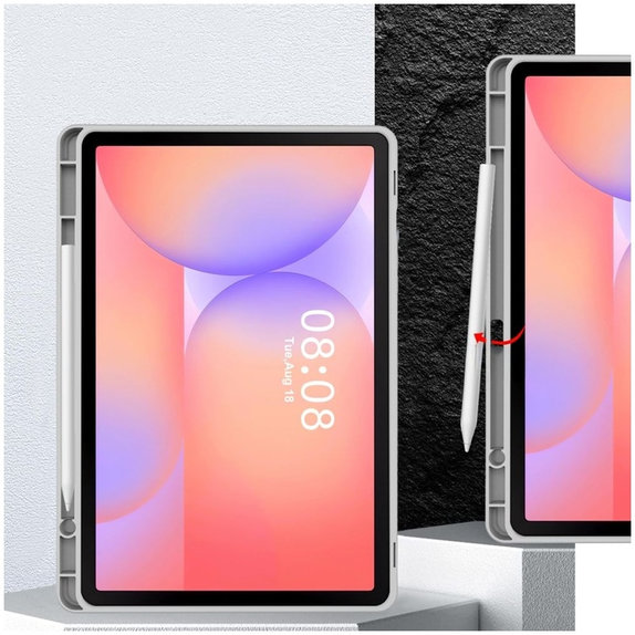 Калъф Sc Pen за Samsung Tab S9 11.0 / S9 FE / S10 FE / S10 Lite 10.9 X710 / X716B / X510 / X516B / X520 / X526 / X400 / X406B, сива, Tech-Protect