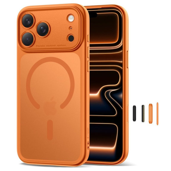 Калъф MagPeak MagSafe CC за iPhone 17 Pro, Matte Cosmic Orange, Tech-Protect