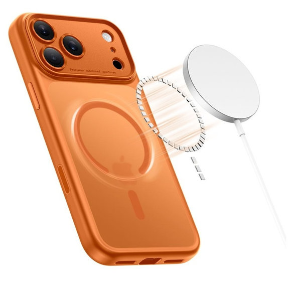 Калъф MagPeak MagSafe CC за iPhone 17 Pro, Matte Cosmic Orange, Tech-Protect