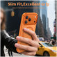 Калъф MagPeak MagSafe CC за iPhone 17 Pro, Matte Cosmic Orange, Tech-Protect