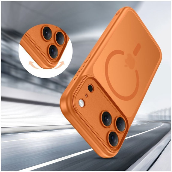 Калъф MagPeak MagSafe CC за iPhone 17 Pro, Matte Cosmic Orange, Tech-Protect