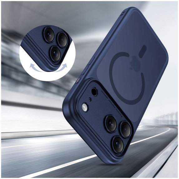 Калъф MagPeak MagSafe CC за iPhone 17 Pro, Matte Deep Blue, Tech-Protect