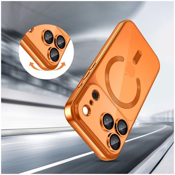 Калъф MagFlex MagSafe за iPhone 17 Pro, Shiny Cosmic Orange, Tech-Protect