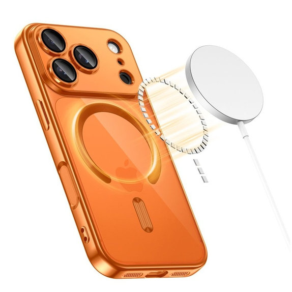 Калъф MagFlex MagSafe за iPhone 17 Pro Max, Shiny Cosmic Orange, Tech-Protect