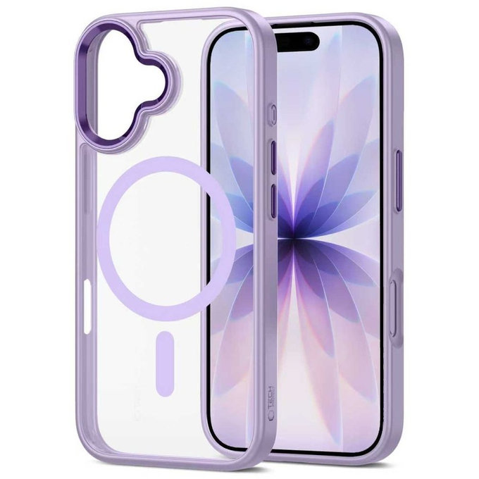 Калъф MagMat MagSafe за iPhone 17, Lavender/Clear, Tech-Protect
