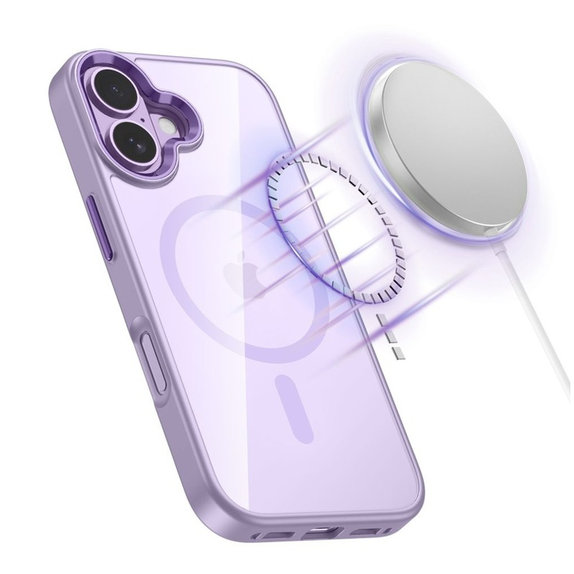 Калъф MagMat MagSafe за iPhone 17, Lavender/Clear, Tech-Protect