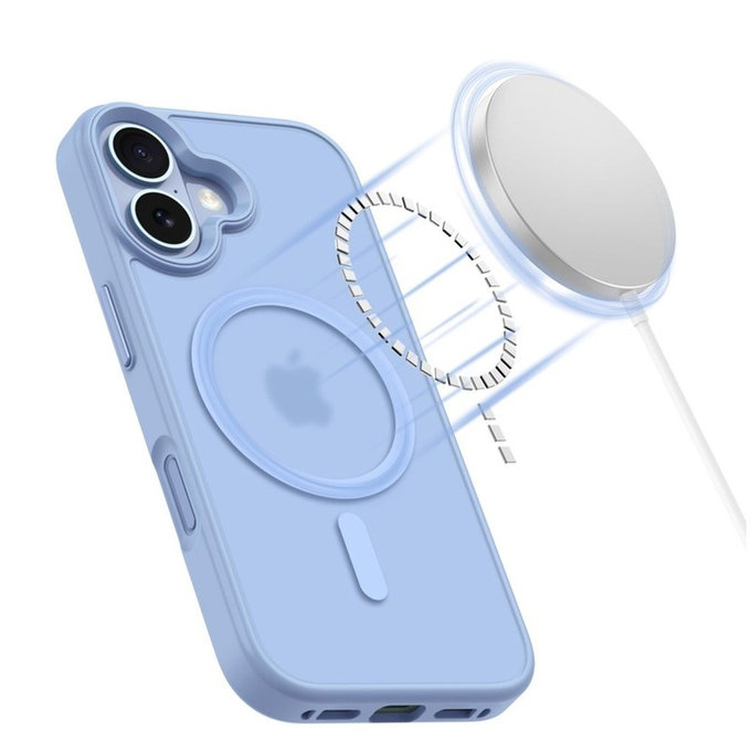 Калъф MagMat MagSafe за iPhone 17, Matte Mist Blue, Tech-Protect