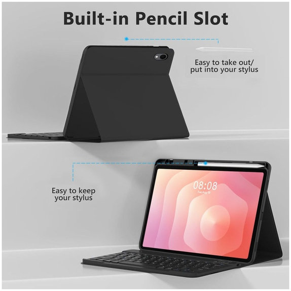 Калъф Sc Pen + Keyboard за Samsung Tab S11 11.0 X730 / X736B, черна, Tech-Protect