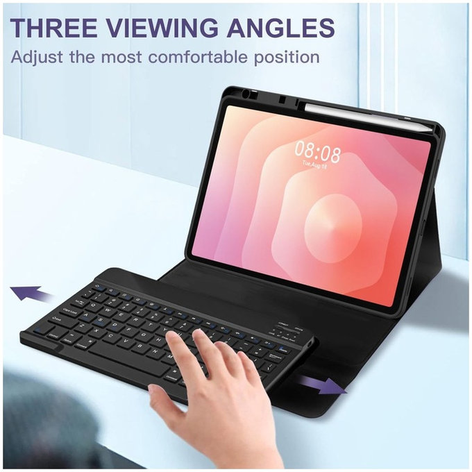 Калъф Sc Pen + Keyboard за Samsung Tab S11 11.0 X730 / X736B, черна, Tech-Protect