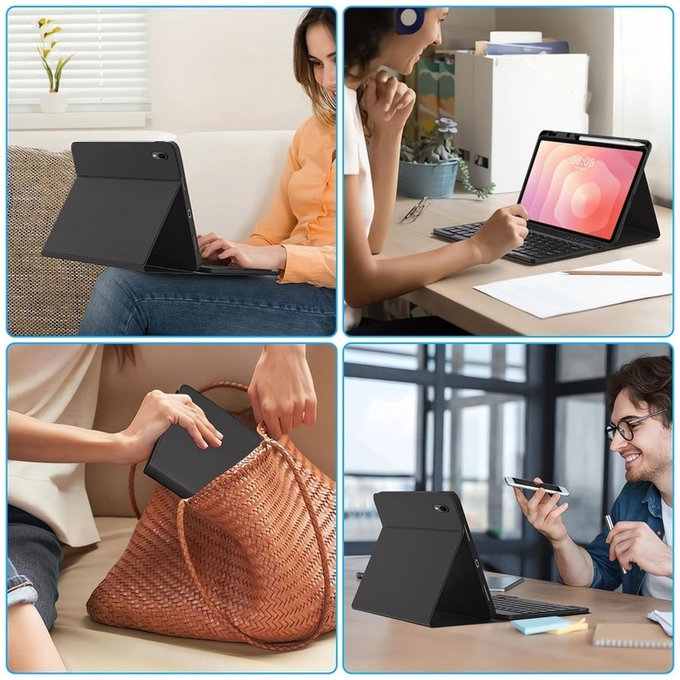 Калъф Sc Pen + Keyboard за Samsung Tab S11 11.0 X730 / X736B, черна, Tech-Protect