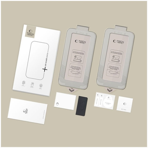 Закалено стъкло Quick Set+ 2-Pack за Samsung S26 Ultra, Black, Tech-Protect