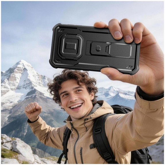 Калъф Kevlar Cam+ с 2 предни рамки за Xiaomi Redmi Note 15 Pro 5G, черен, Tech-Protect