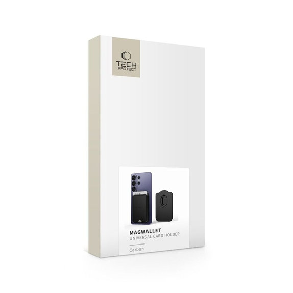 MagSafe портфейл / държач за карти CH02 Magwallet MagSafe Universal Magnetic Card Holder Carbon, Tech-Protect